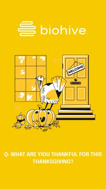 BioHive is grateful for all the amazing people in Utah's life sciences ecosystem! π
Have a wonderful break and happy Thanksgiving! π¦