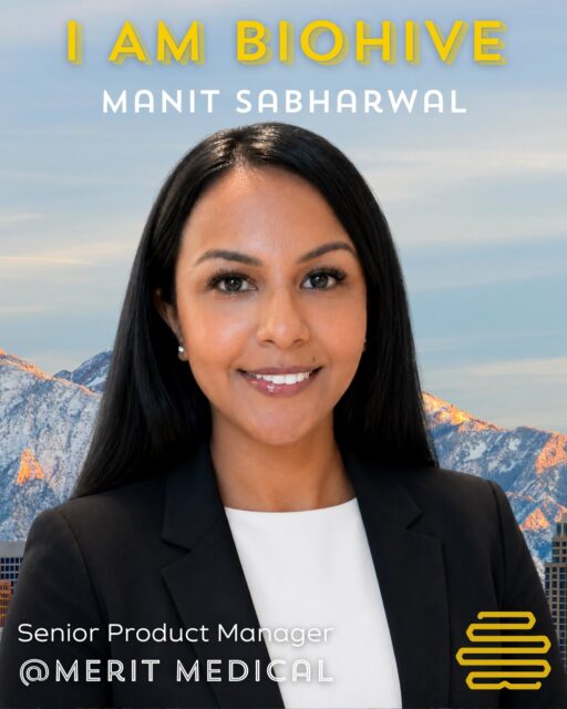 🐝 #IAMBIOHIVE - Manit Sabharwal 🐝 

Meet Manit, Senior Product Manager at Merit Medical Systems, Inc. Manit grew up in Kuwait where she experienced how lack of understanding around health care and diseases caused fear in her own family. That experience inspired her to pursue a degree in Biomedical Engineering and build a career in the life sciences.

Today, Manit brings her global perspective to Utah’s life science ecosystem, helping drive healthcare solutions that recognize the unique needs of different communities here in Utah and around the world.